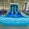 15ft Akua Falls Dual Lane Center Climb Inflatable Water Slide - BounceWave Inflatable Sales