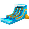 15ft Akua Falls Dual Lane Center Climb Inflatable Water Slide - BounceWave Inflatable Sales