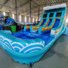 15ft Akua Falls Dual Lane Center Climb Inflatable Water Slide - BounceWave Inflatable Sales