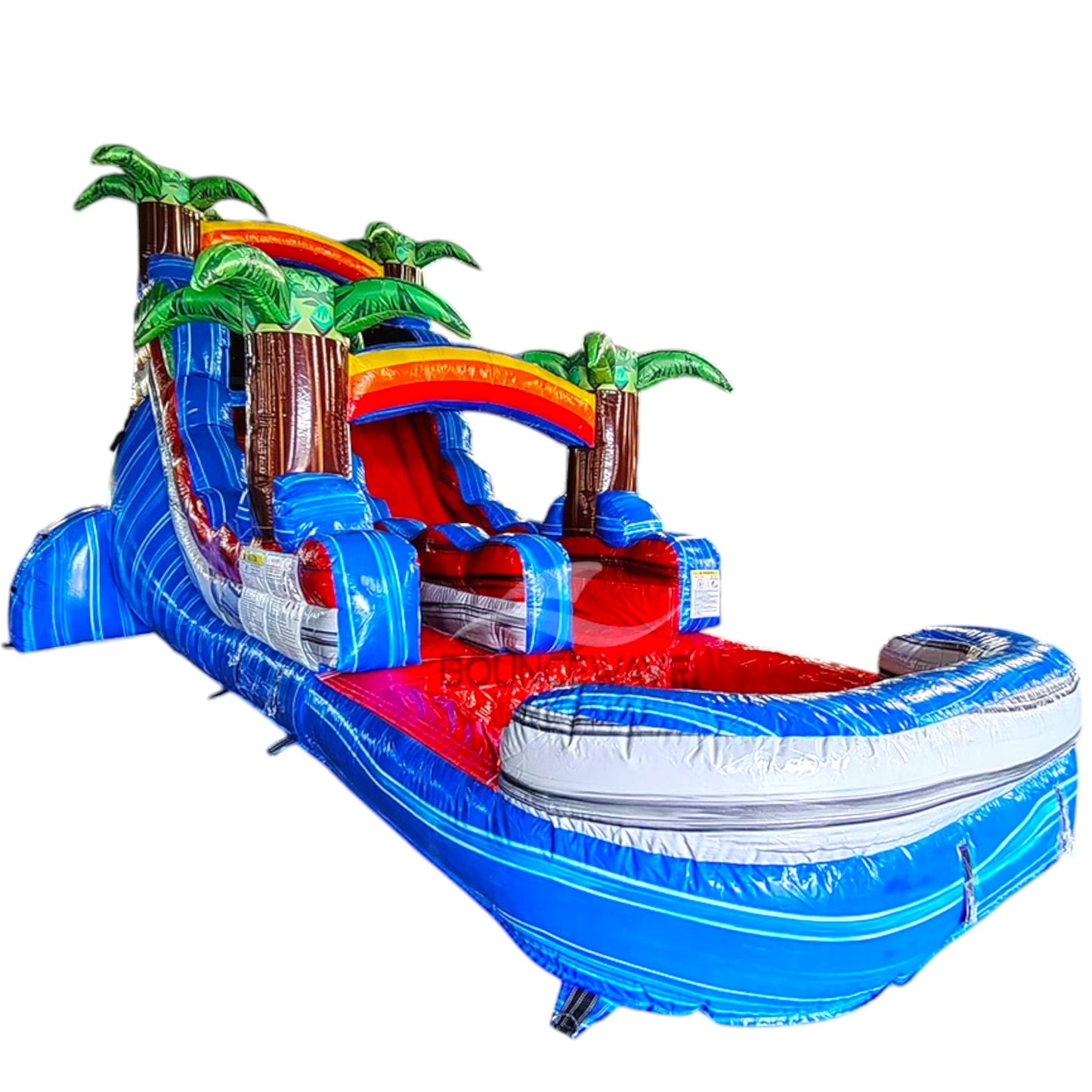 15ft Baja Splash Commercial Single Lane Inflatable Water Slide - BounceWave Inflatable Sales