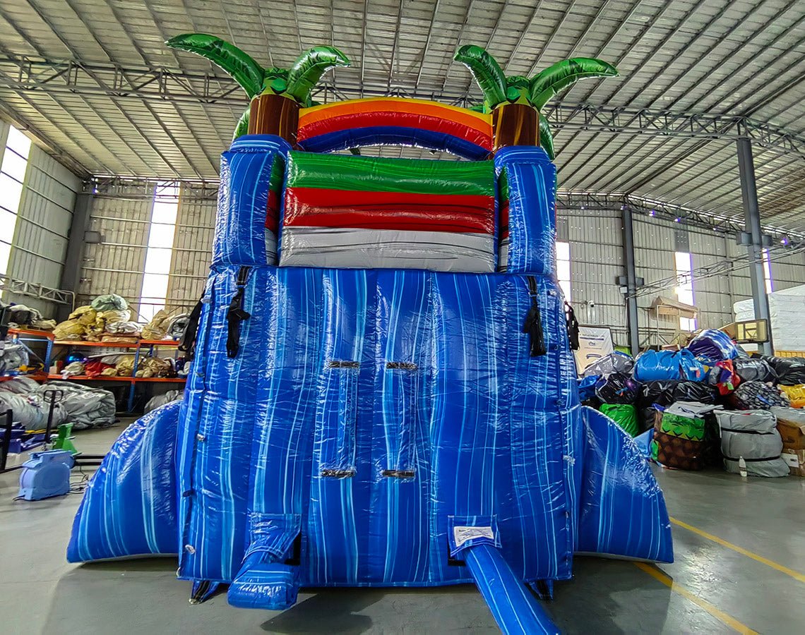 15ft Baja Splash Commercial Single Lane Inflatable Water Slide - BounceWave Inflatable Sales