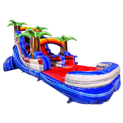 15ft Baja Splash Commercial Single Lane Inflatable Water Slide - BounceWave Inflatable Sales