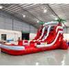 15ft Crimson Bay Dual Lane Center Climb Inflatable Water Slide - BounceWave Inflatable Sales