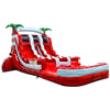 15ft Crimson Bay Dual Lane Center Climb Inflatable Water Slide - BounceWave Inflatable Sales