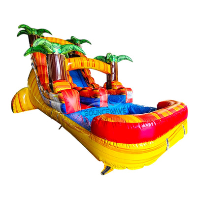 15ft Fiesta Fire Commercial Single Lane Inflatable Water Slide - BounceWave Inflatable Sales