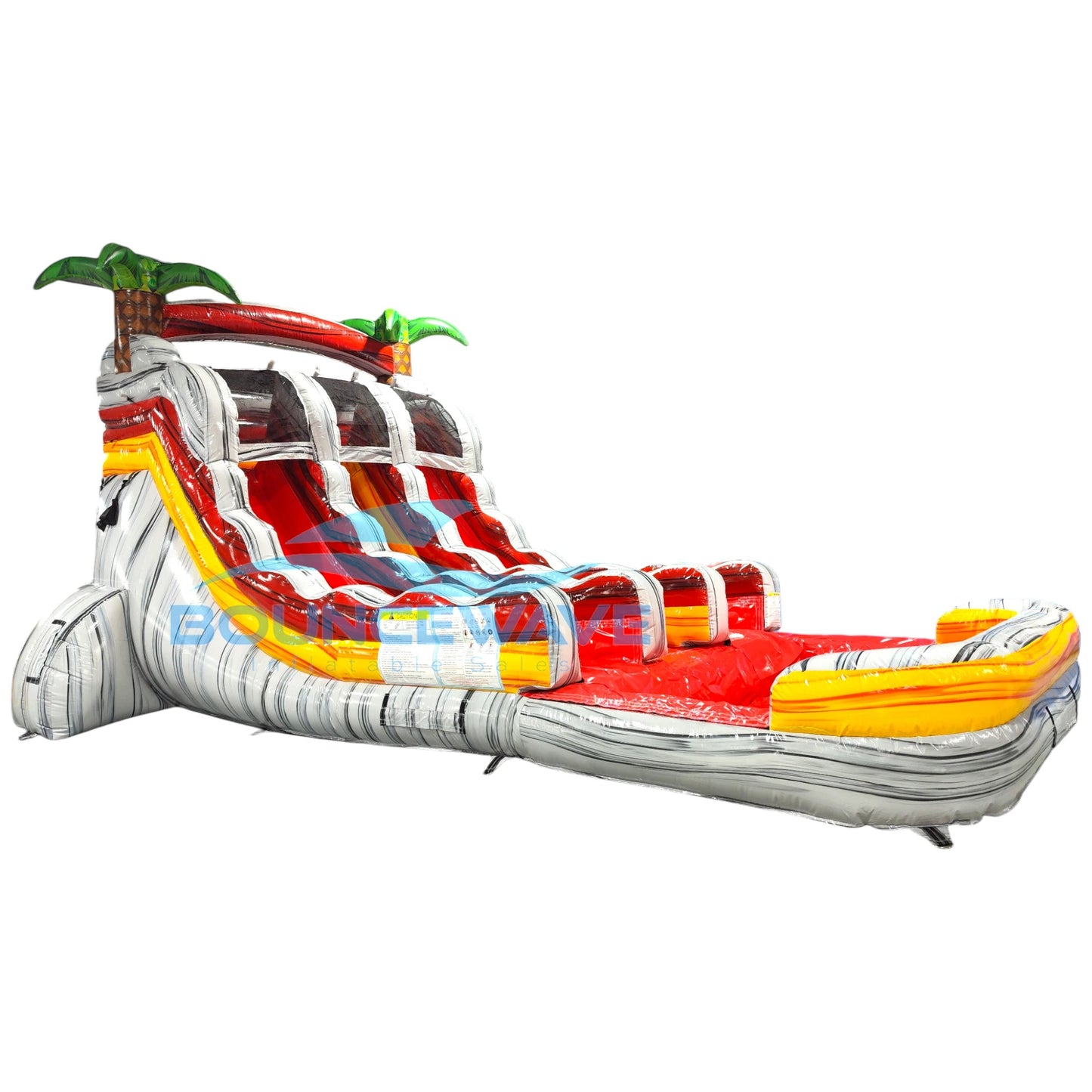 15ft Fire Island Dual Lane Center Climb Inflatable Water Slide - BounceWave Inflatable Sales