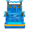 15ft Flashpoint Falls Dual Lane Center Climb Inflatable Water Slide - BounceWave Inflatable Sales