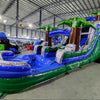 15ft Green Gush Commercial Single Lane Inflatable Water Slide - BounceWave Inflatable Sales