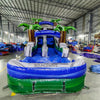 15ft Green Gush Commercial Single Lane Inflatable Water Slide - BounceWave Inflatable Sales