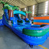 15ft Island Drop Commercial Single Lane Inflatable Water Slide - BounceWave Inflatable Sales