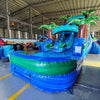 15ft Island Drop Commercial Single Lane Inflatable Water Slide - BounceWave Inflatable Sales