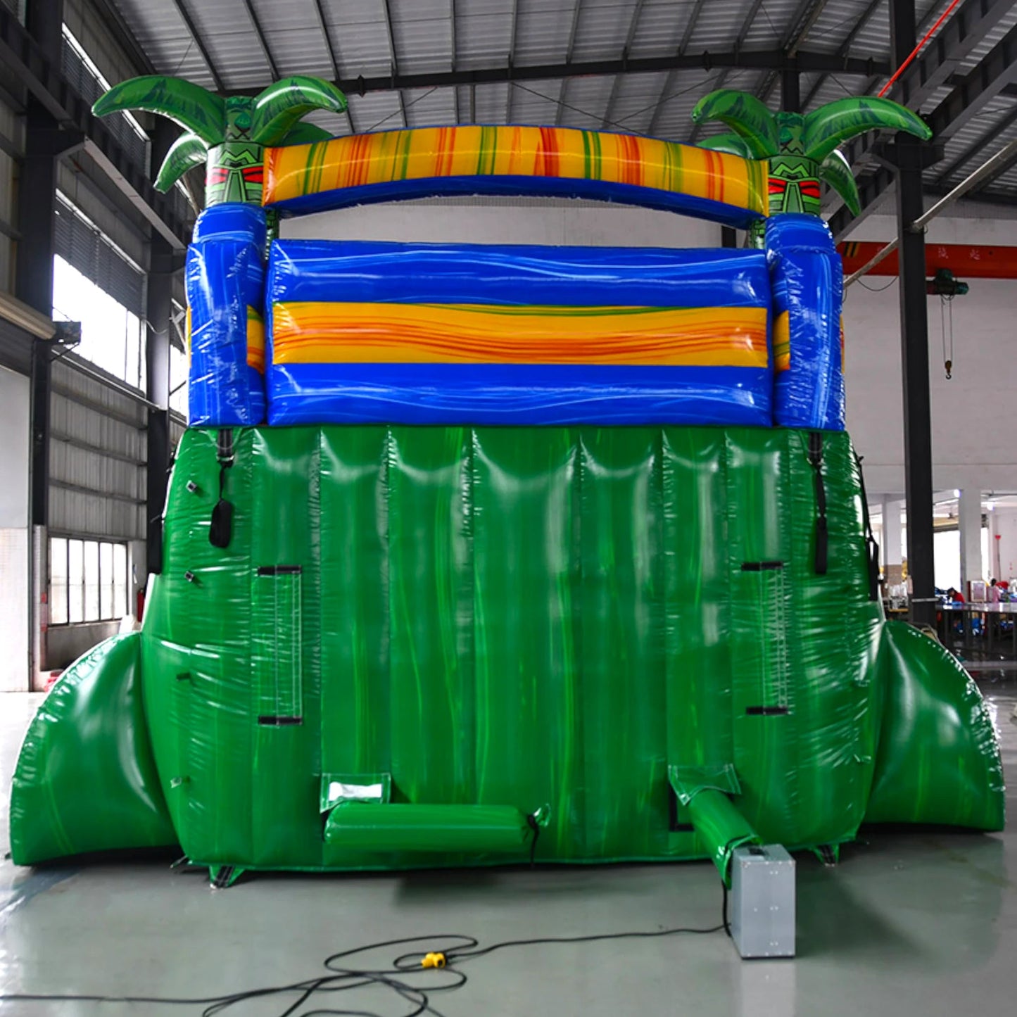 15ft Reggae Rush Dual Lane Center Climb Inflatable Water Slide - BounceWave Inflatable Sales