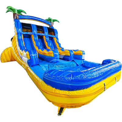 15ft Lava Falls Dual Lane Center Climb Inflatable Water Slide