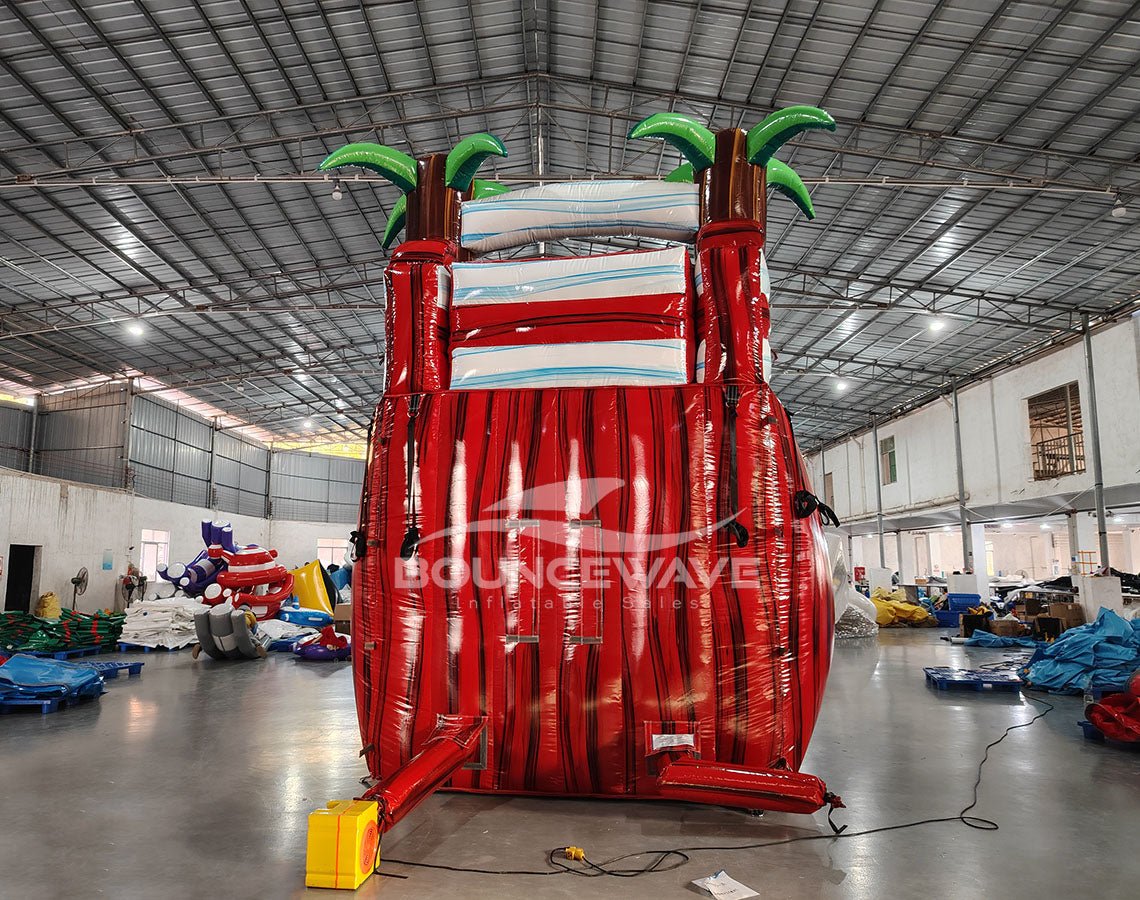 17ft Crimson Bay Slim Single Lane Inflatable Water Slide - BounceWave Inflatable Sales