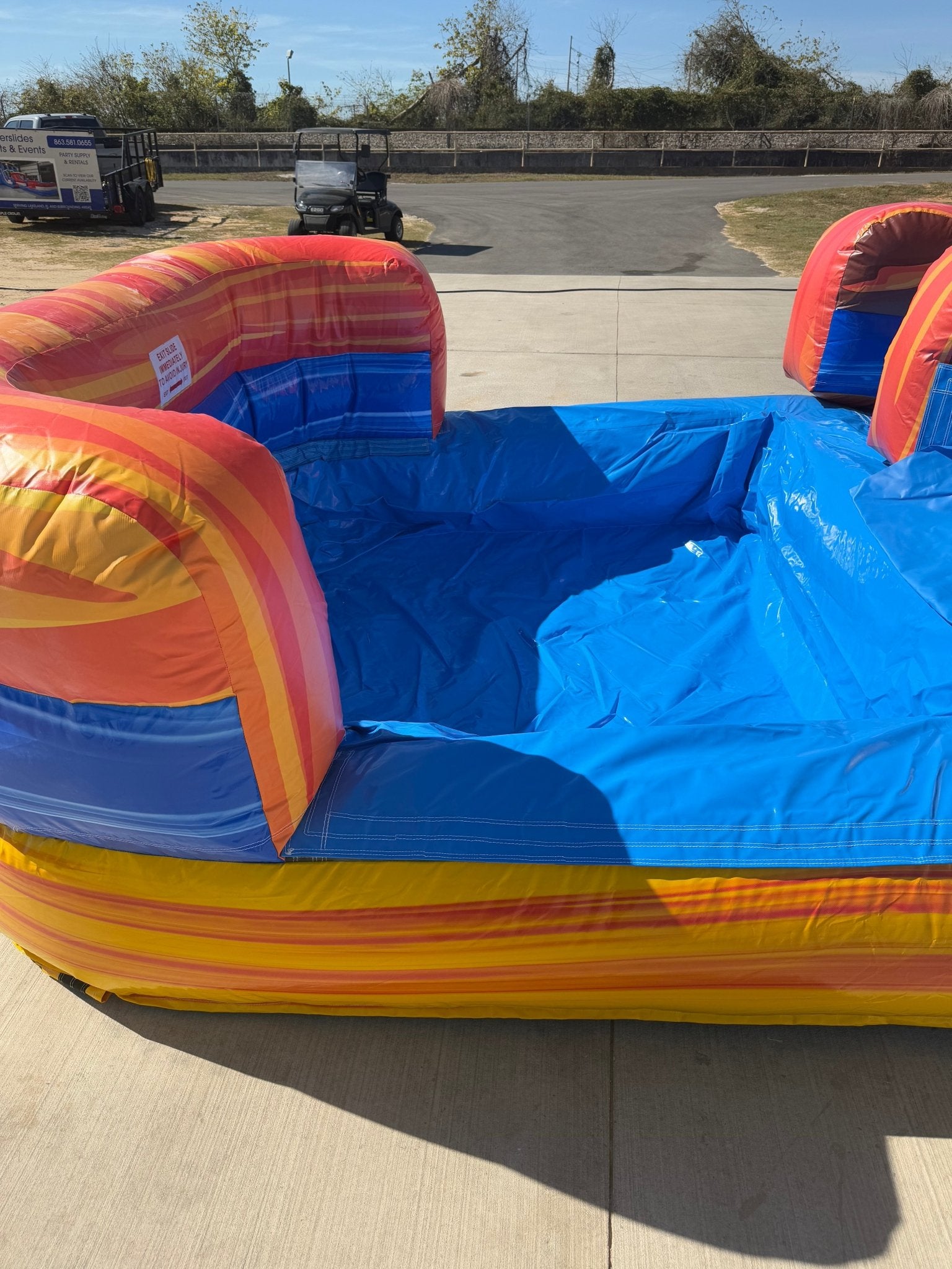 17ft Fiesta Fire Slim Single Lane Inflatable Water Slide - BounceWave Inflatable Sales