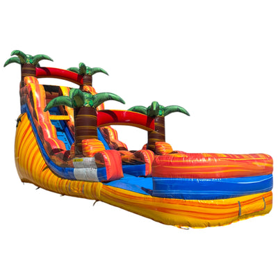 17ft Fiesta Fire Slim Single Lane Inflatable Water Slide - BounceWave Inflatable Sales