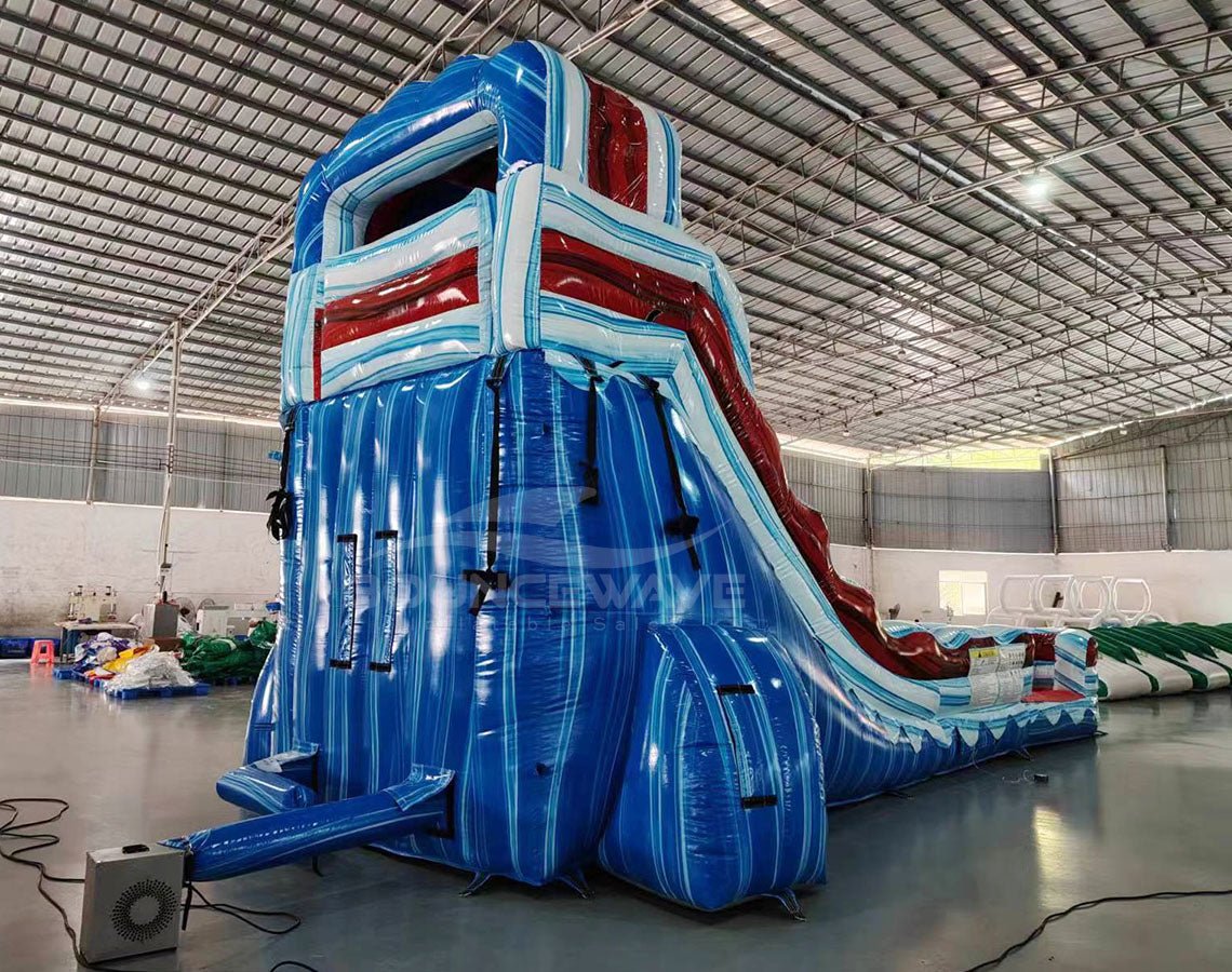 17ft Star Spangled Splash Slim Single Lane Inflatable Water Slide - BounceWave Inflatable Sales