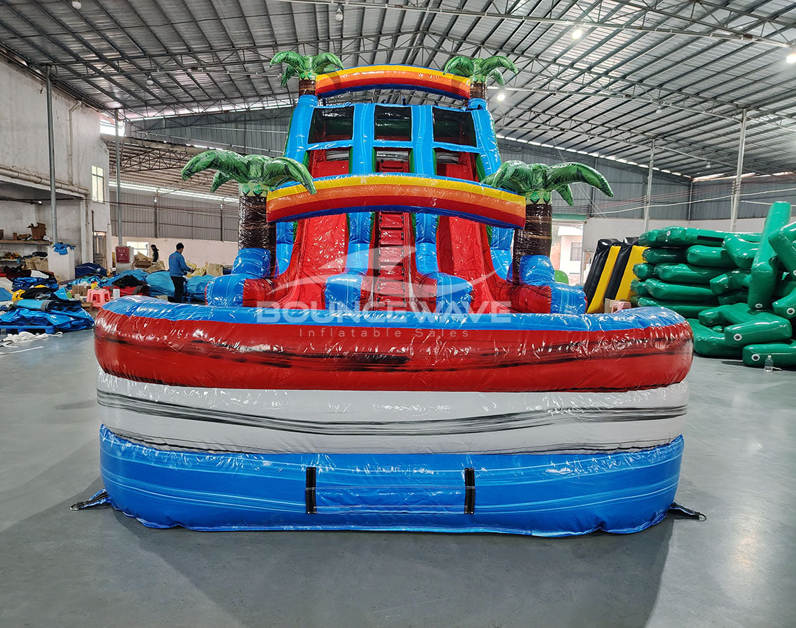 18ft Baja Splash Dual Lane Center Climb Inflatable Water Slide