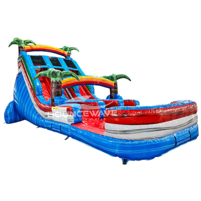 18ft Baja Splash Dual Lane Center Climb Inflatable Water Slide