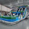 18ft Aloha Splash Dual Lane Center Climb Inflatable Water Slide - BounceWave Inflatable Sales