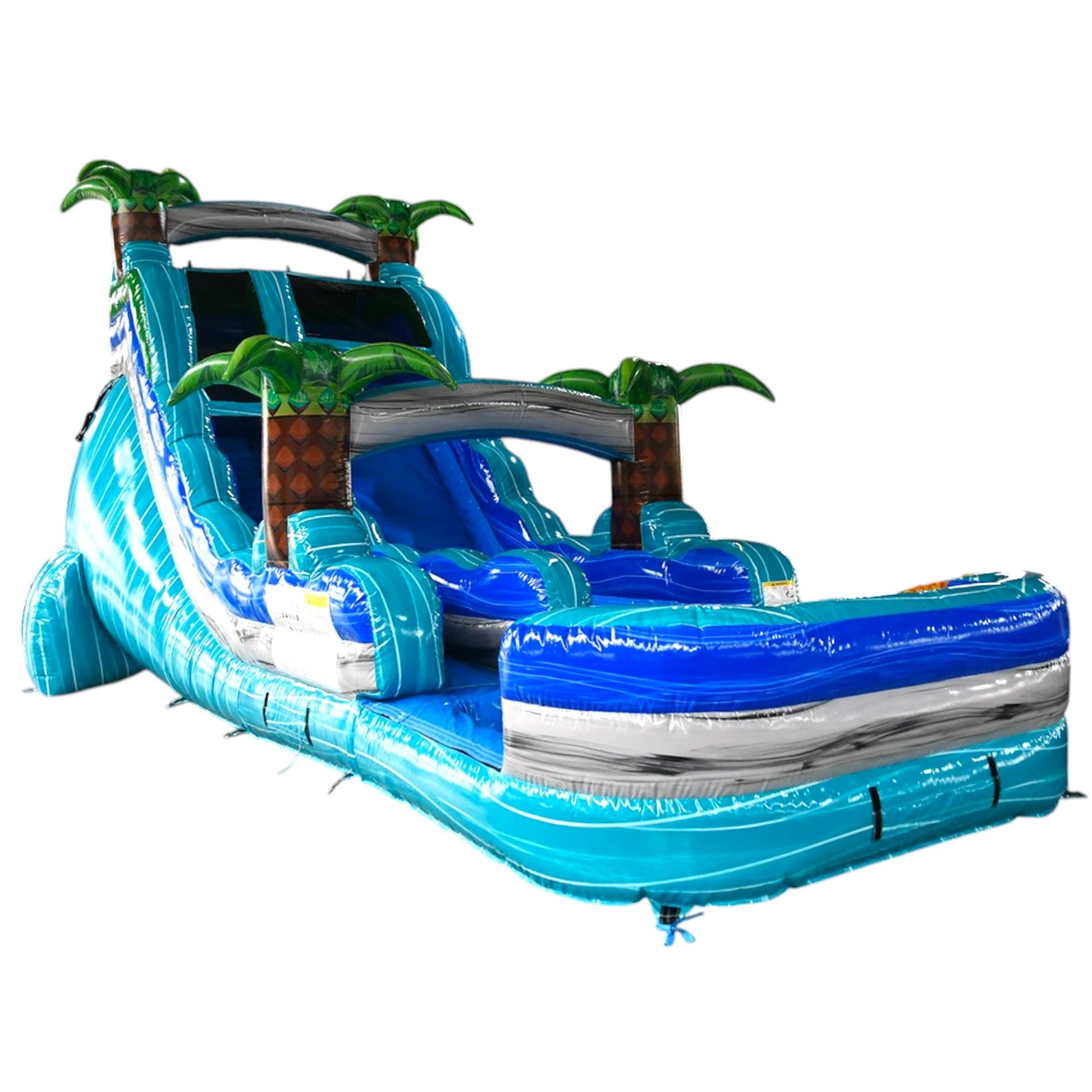 18ft Bahama Blast Commercial Single Lane Inflatable Water Slide - BounceWave Inflatable Sales