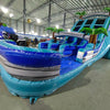 18ft Bahama Blast Dual Lane Center Climb Inflatable Water Slide - BounceWave Inflatable Sales