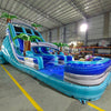 18ft Bahama Blast Dual Lane Center Climb Inflatable Water Slide - BounceWave Inflatable Sales