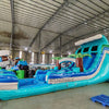 18ft Bahama Wave Hybrid Dual Lane Inflatable Water Slide - BounceWave Inflatable Sales