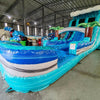 18ft Bahama Wave Hybrid Dual Lane Inflatable Water Slide - BounceWave Inflatable Sales