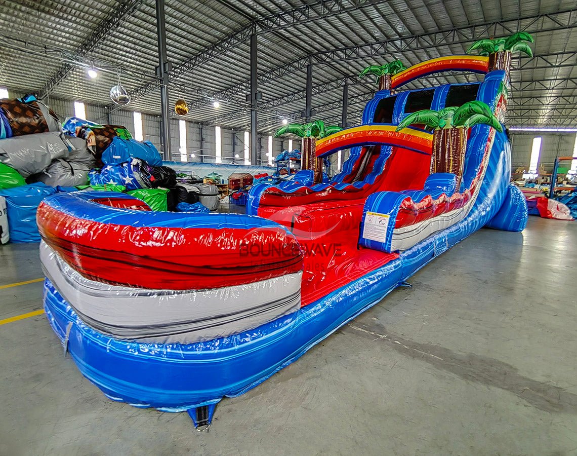 18ft Baja Splash Hybrid Dual Lane Inflatable Water Slide - BounceWave Inflatable Sales