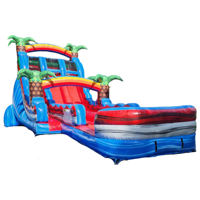 18ft Baja Splash Hybrid Dual Lane Inflatable Water Slide - BounceWave Inflatable Sales