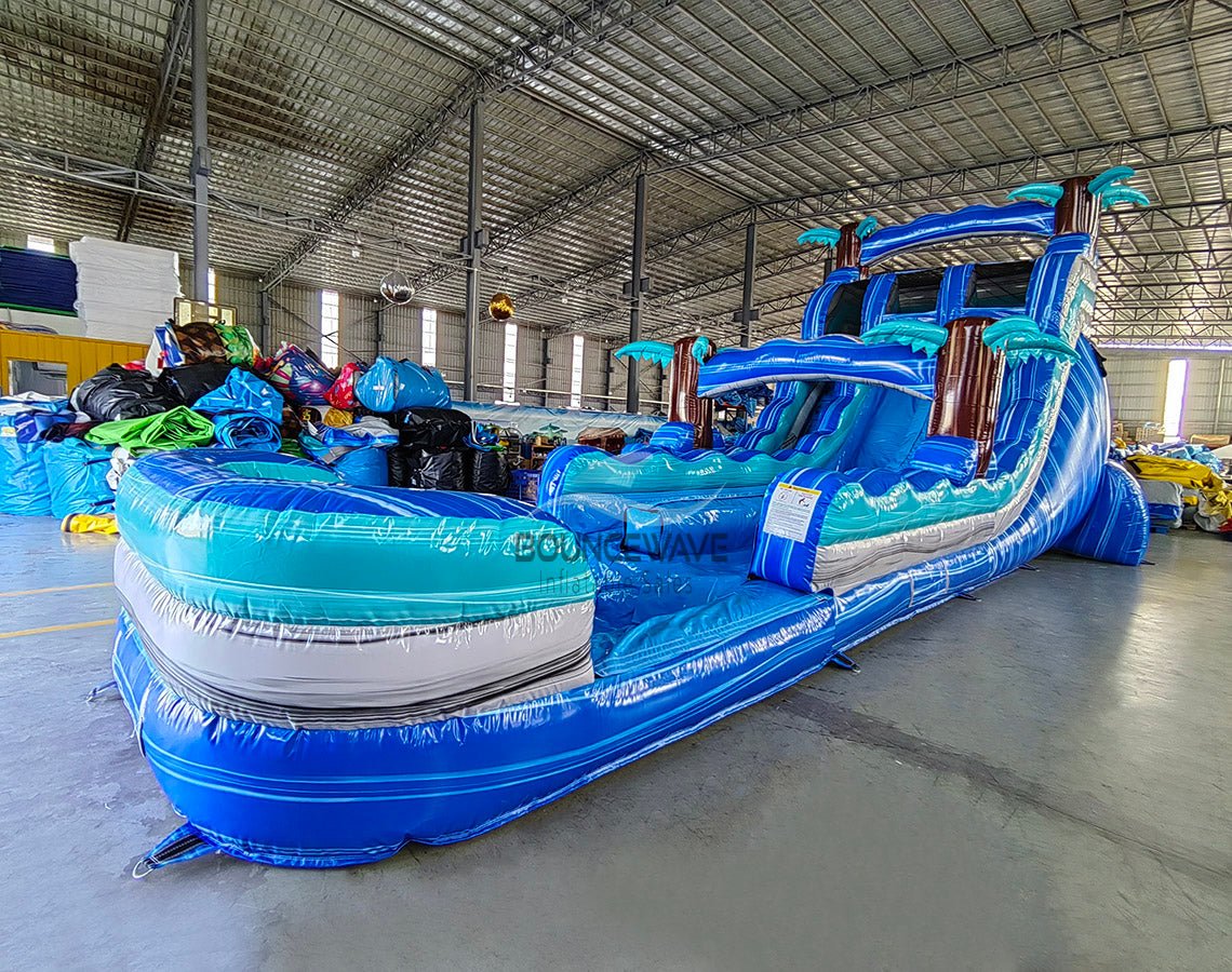 18ft Cayman Crush Hybrid Dual Lane Inflatable Water Slide - BounceWave Inflatable Sales