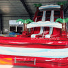 18ft Crimson Bay Dual Lane Center Climb Inflatable Water Slide - BounceWave Inflatable Sales