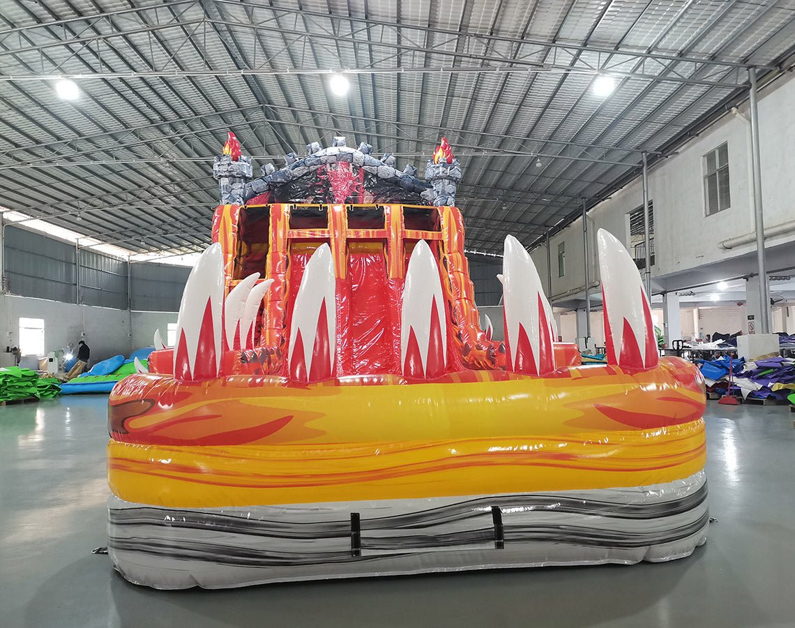 18ft Dragon Hybrid Triple Lane Inflatable Water Slide - BounceWave Inflatable Sales