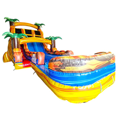 18ft Fiesta Fire Hybrid Dual Lane Inflatable Water Slide - BounceWave Inflatable Sales