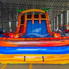 18ft Fiesta Fire Hybrid Triple Lane Inflatable Water Slide - BounceWave Inflatable Sales