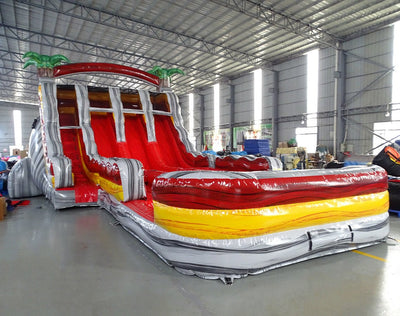 18ft Fire Island Hybrid Triple Lane Inflatable Water Slide - BounceWave Inflatable Sales