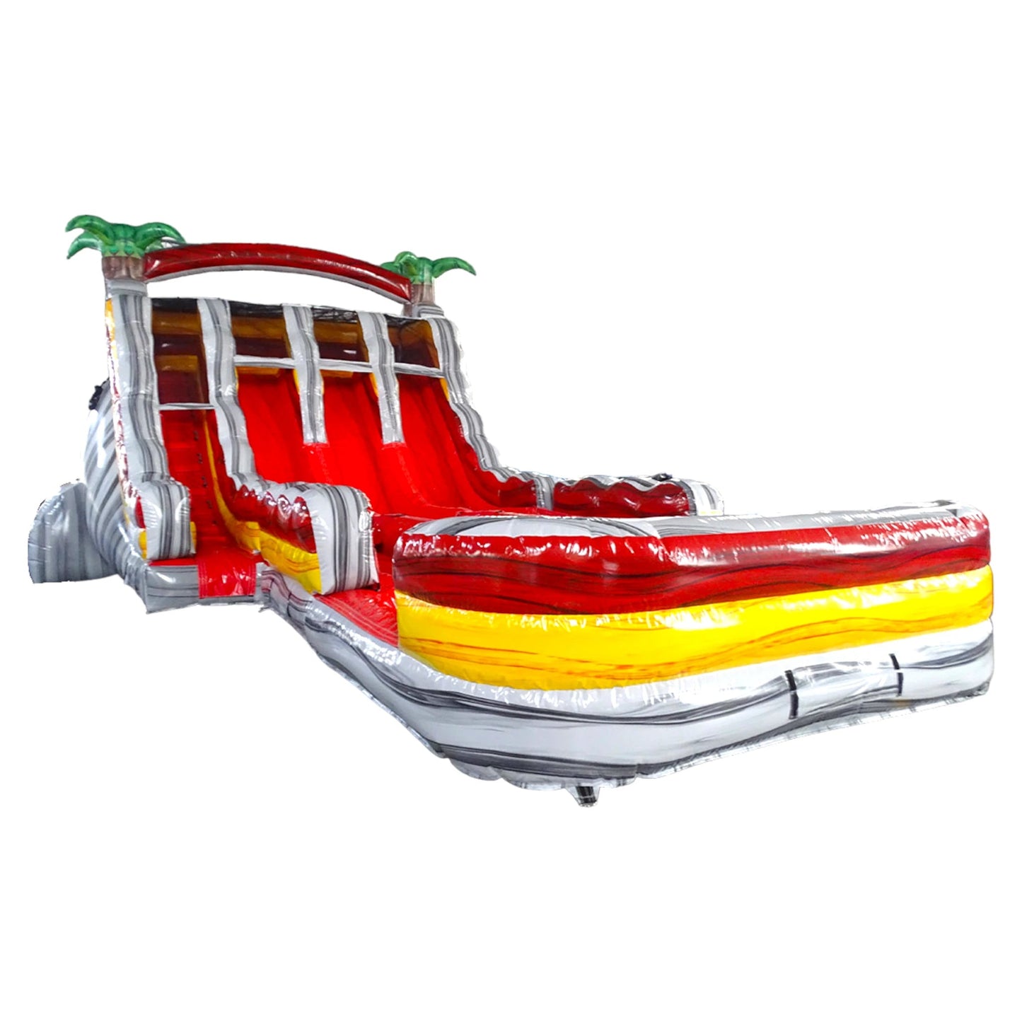 18ft Fire Island Hybrid Triple Lane Inflatable Water Slide - BounceWave Inflatable Sales