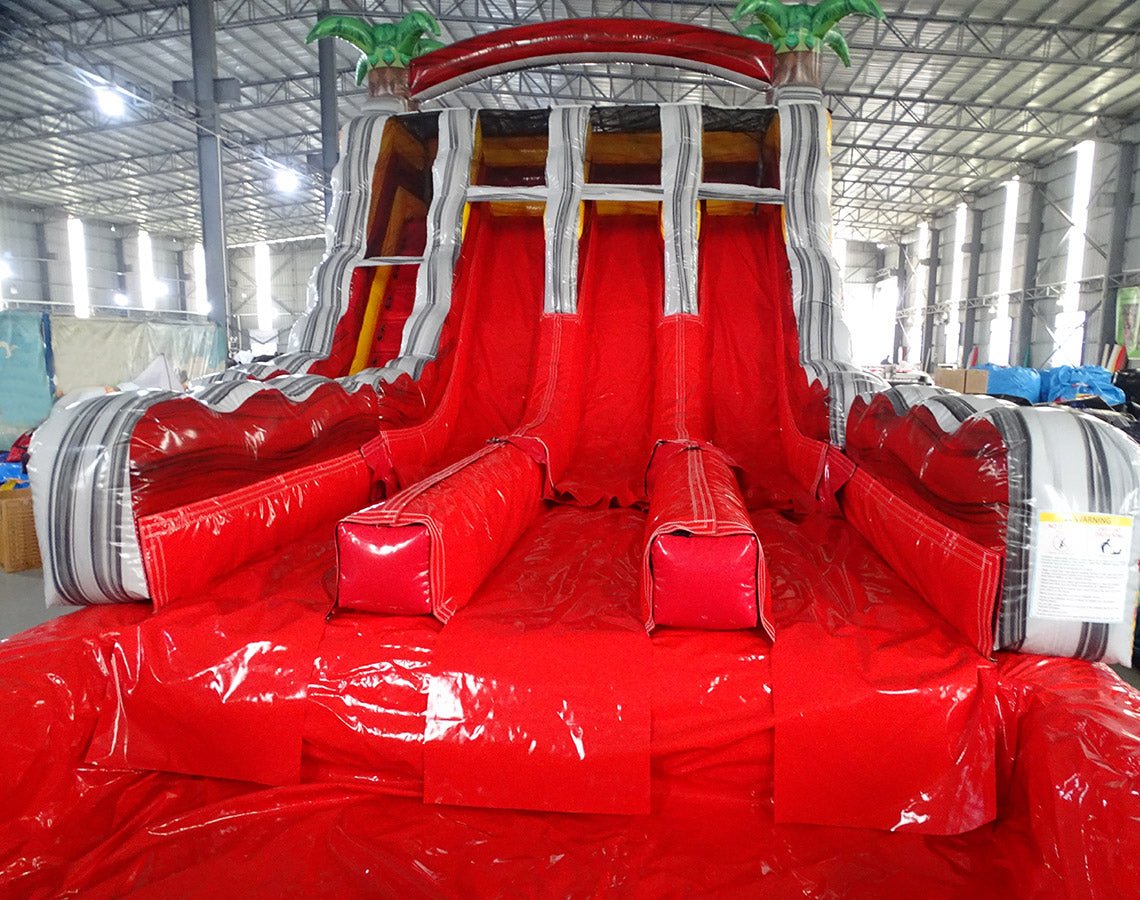 18ft Fire Island Hybrid Triple Lane Inflatable Water Slide - BounceWave Inflatable Sales