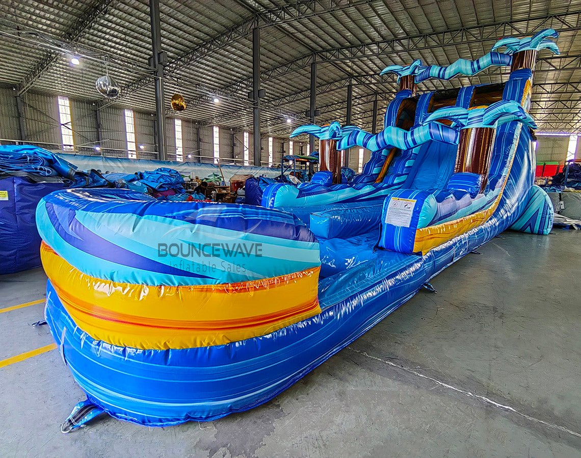 18ft Flashpoint Falls Hybrid Dual Lane Inflatable Water Slide - BounceWave Inflatable Sales