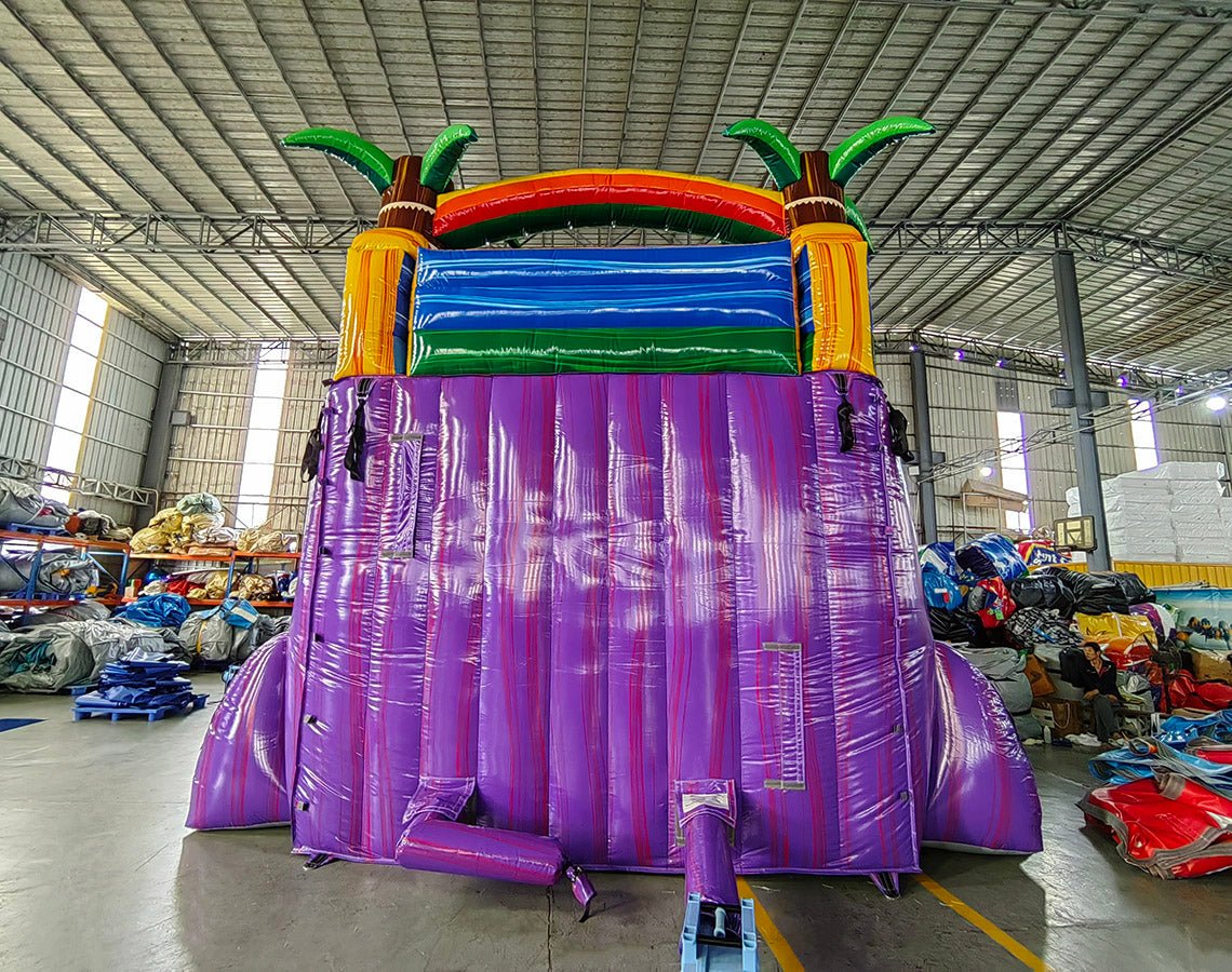 18ft Goombay Splash Hybrid Dual Lane Inflatable Water Slide - BounceWave Inflatable Sales