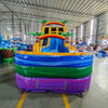 18ft Goombay Splash Hybrid Dual Lane Inflatable Water Slide - BounceWave Inflatable Sales