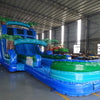 18ft Island Drop Hybrid Dual Lane Inflatable Water Slide - BounceWave Inflatable Sales