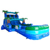 18ft Island Drop Hybrid Dual Lane Inflatable Water Slide - BounceWave Inflatable Sales