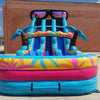 18ft Island Flow Dual Lane Center Climb Inflatable Water Slide - BounceWave Inflatable Sales