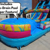 18ft Island Flow Dual Lane Center Climb Inflatable Water Slide - BounceWave Inflatable Sales