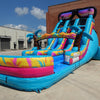 18ft Island Flow Dual Lane Center Climb Inflatable Water Slide - BounceWave Inflatable Sales