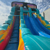 18ft Island Flow Hybrid Dual Lane Inflatable Water Slide - BounceWave Inflatable Sales