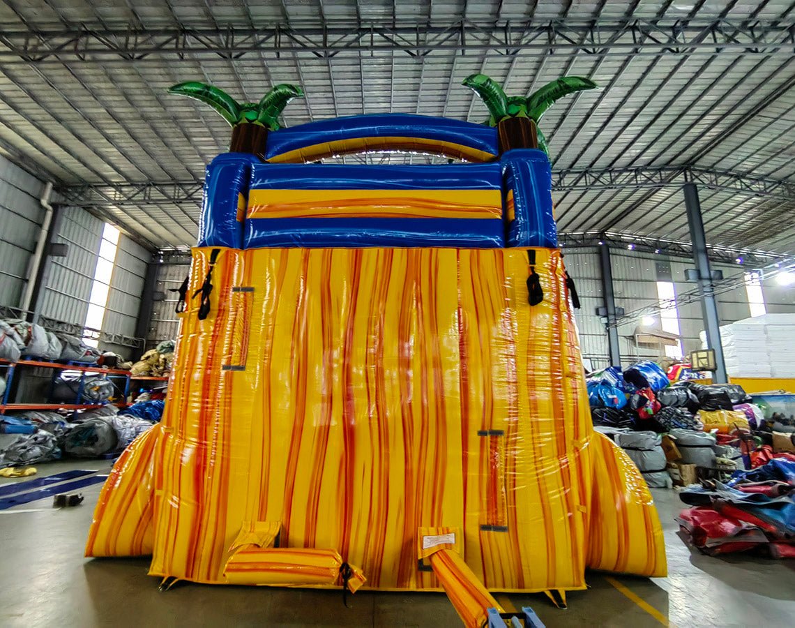 18ft Lava Falls Hybrid Dual Lane Inflatable Water Slide - BounceWave Inflatable Sales