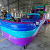 18ft Purple Plunge Hybrid Dual Lane Inflatable Water Slide - BounceWave Inflatable Sales